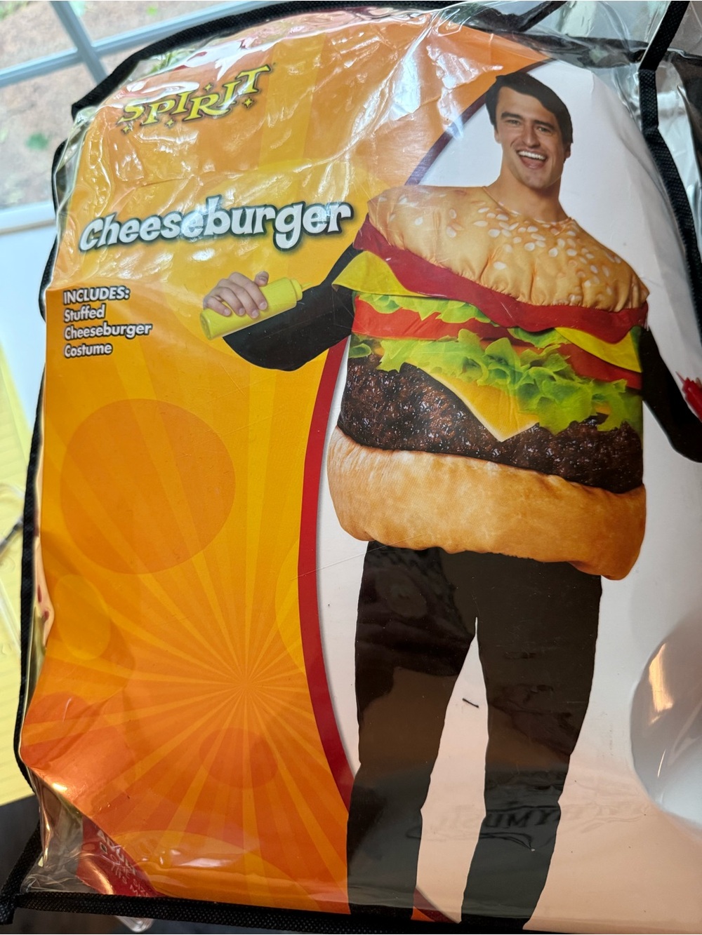 Spirit Cheeseburger adult Costume in Multicolor